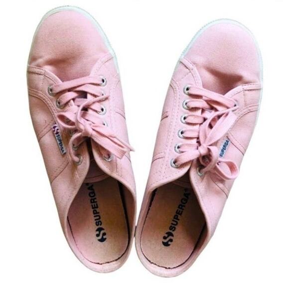 SUPERGA Light Pink Slip On Sneakers Size 10 - Picture 1 of 2